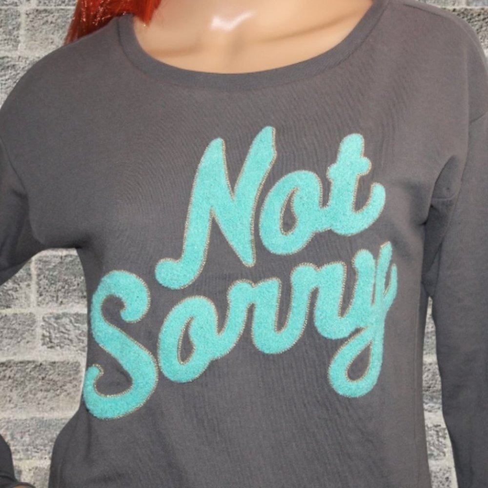 Juicy Couture NOT SORRY Carpet Applique Sweater - Picture 2 of 6